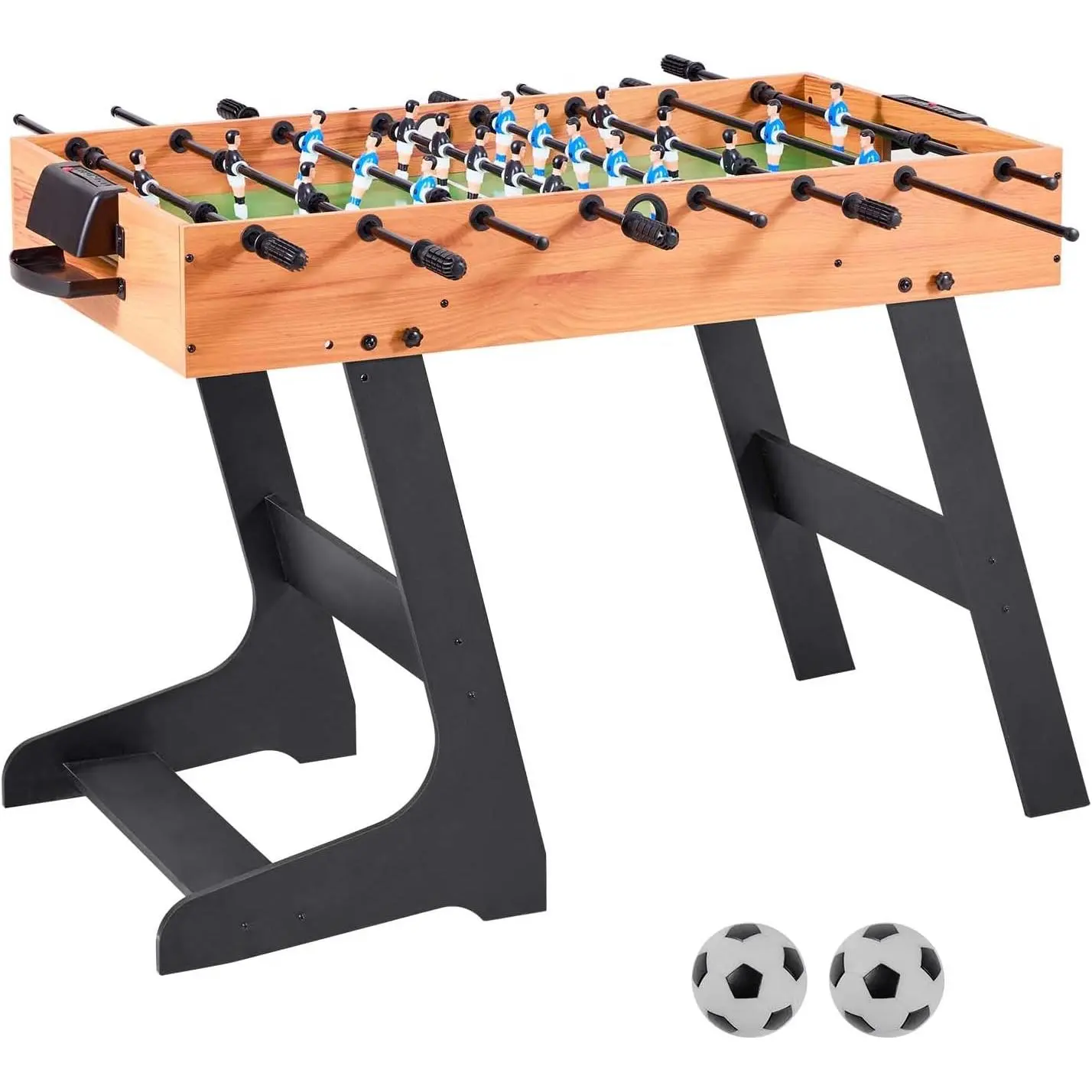 VEVOR Foosball Table 42/48/55 in Foosball Table Indoor Full Size Foosball Tables for Home, Family, and Game Room, Durable Soccer Set, Includes 2/4 Balls, Score Keeper, and 2 Cup Holders