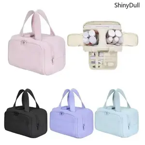 Large Capacity Makeup Bag – Portable Waterproof Travel Cosmetic Organizer with Partition