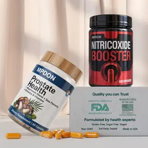 MPDON Ultimate Men's Health Bundle - Nitric Oxide Booster 60ct & Prostate Health Bundle - Natural Supplement Capsules for Blood Circulation & Prostate Support
