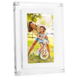 VEANXIN Acrylic 5/7/10 inch Digital Photo Frame, 2GB Memory, IPS Screen Supporting 1920 * 1080 Resolution for Home Decor, Gift, Valentine's Day