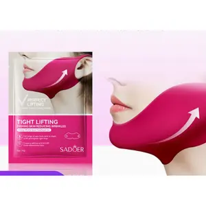 V-Slim Firming Contour Mask 10 Sheets Long Lasting Hydration Soothing Brightening Skin Moisturizing Mask