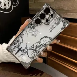 Luxury Dark Gothic Cross Mark  Phone Case Suitable for Samsung Galaxy S26 S25 S24 A57 A37 A07 A26 A36 A55 A35 A06 A16 A05 A14 A24 A34 A54 A15 A05S A25 A04e A04 S23 S22 S21 FE Ultra Plus Edge 4G 5G Anti Fall Protective Transparent Soft Back Cover