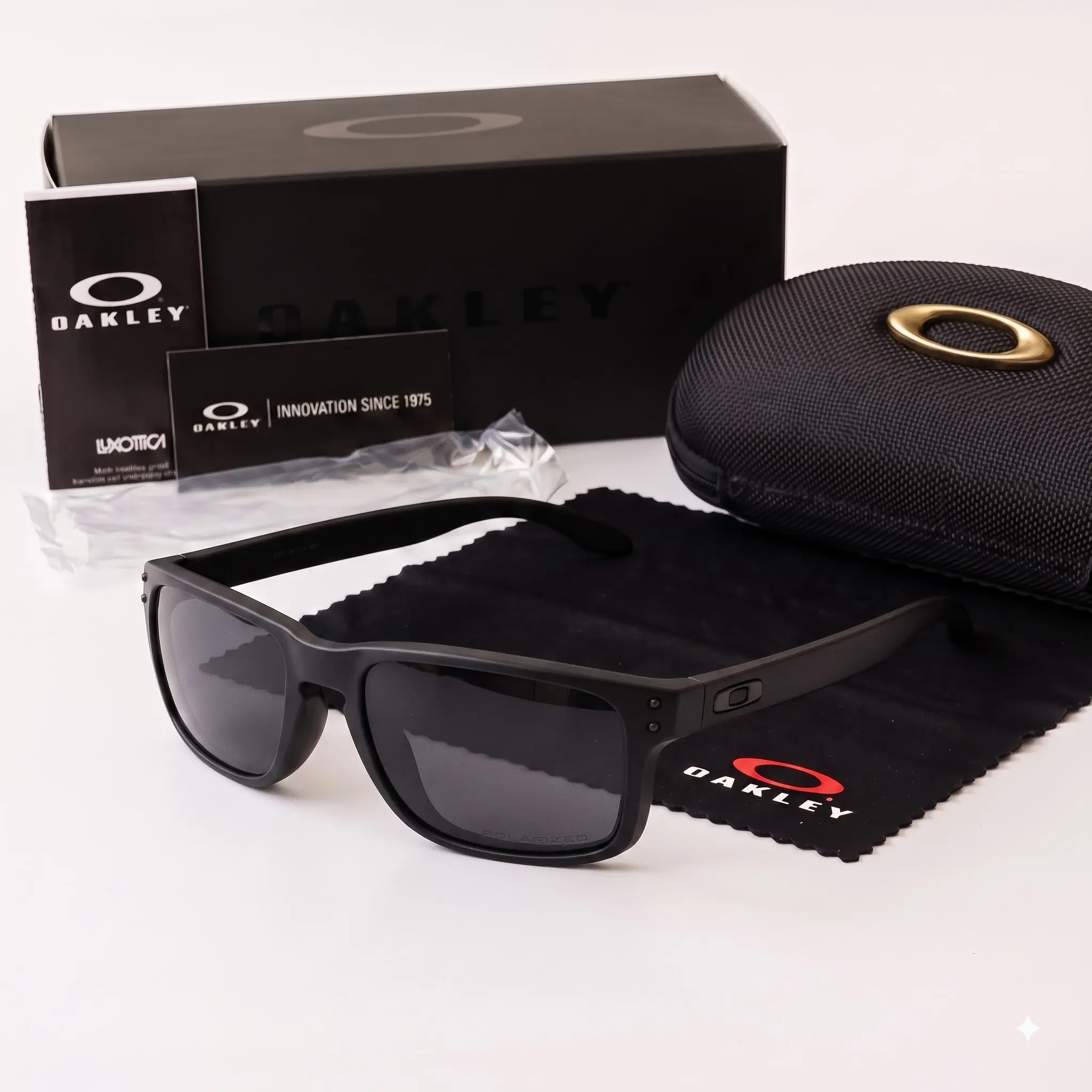 [Buy 2 get 1 Free] Oakley Holbrook Polarized Sunglasses Square Frame Fire Mirror Lens UV Protection for Men Women