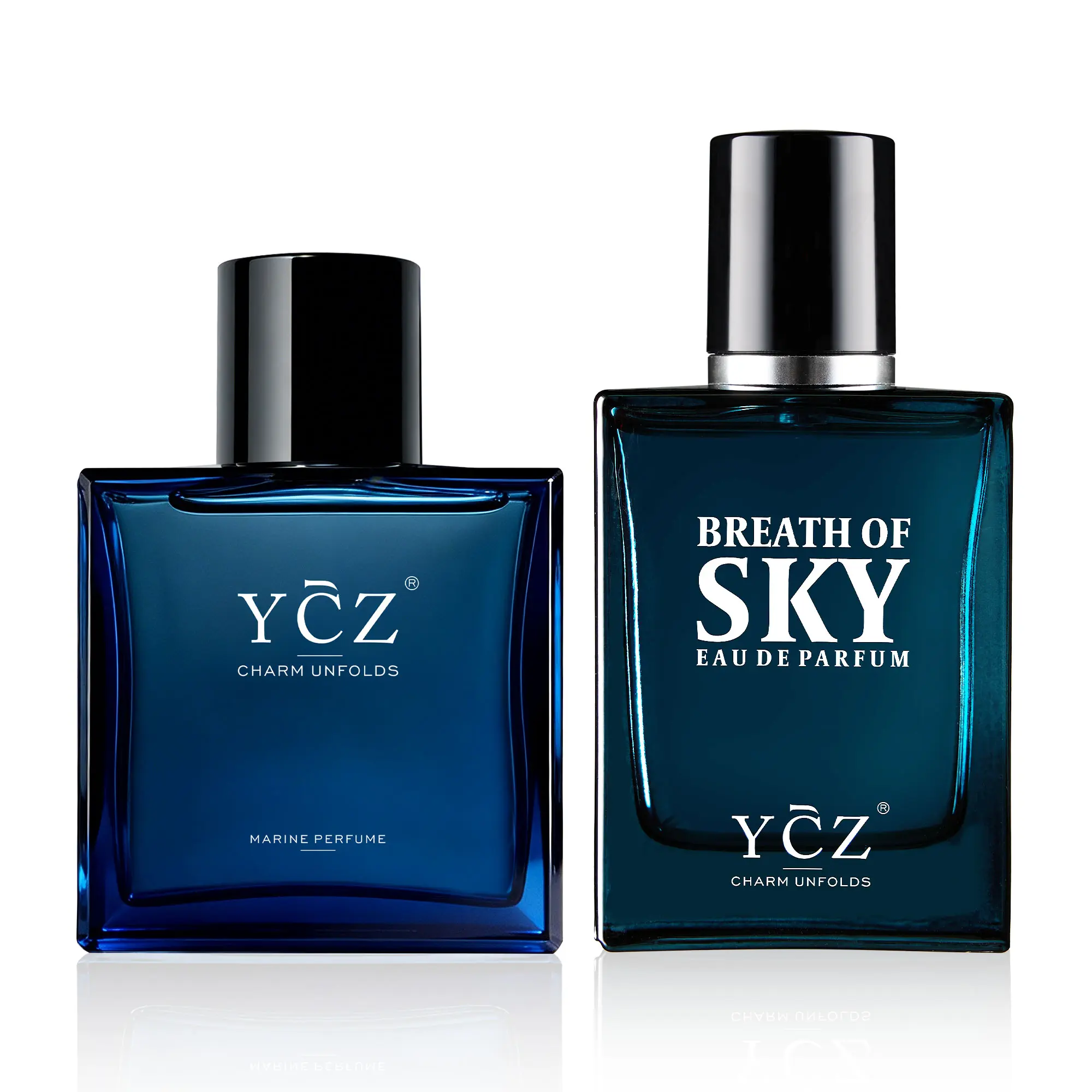 [YCZ] Women's Fragrance Gift Set, 2-Piece Long-Lasting Eau de Parfum with Marine Citrus,2×1.7 fl oz,  Woody Ginger & Caramel Fragrance Notes, All-Day Wear, Caramel Fragrance Sets