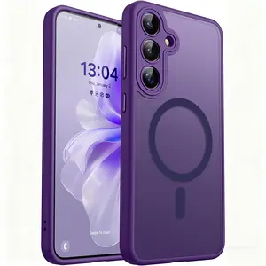A Matte Translucent Magnetic Wireless Charging Phone, Smartphone Case Designed for Samsung S26 Series, Including Models Like S26 Ultra, S25 FE, S25 Edge, S24, S23 Ultra, With Camera Lens Protector And Sturdy Hard PC Protective Case Cover