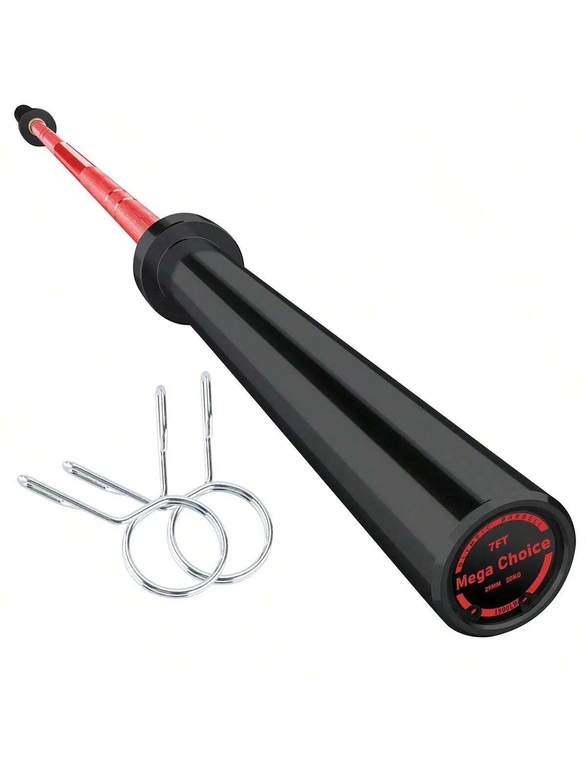 45 lbs Alloy Steel Weightlifting Barbell Bar - 7Ft, 2" Standard Size, 1500lbs Cap., High-Traction Knurled Grip, Built to Outlast Home Gym Powerlifting & Bench Press Equipment