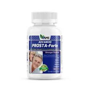 America Medic & Science Advanced Prosta-Forte Prostate Supplement Tablets (90 Caplets) for Men – Dietary Pills with Saw Palmetto Extract, Vitamin D3, Zinc, Pumpkin Seed Oil for Prostate Health Support, Tablet
