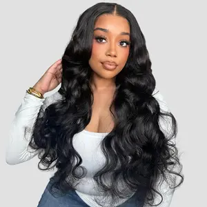 [West Kiss] Body Wave Glueless Wigs 7x5 Closure Wig Pre Bleached Ready To Go Lace Closure Wig Human Hair Beginner Friendly