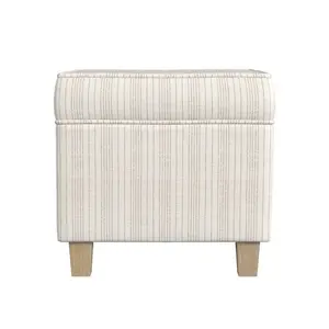 HomePop Square Ottoman Storage Tufted Contemporary Bedroom Cream/Marigold