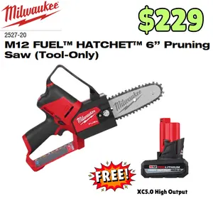 M12 FUEL™ HATCHET™ 6” Pruning Saw with FREE XC 5.0 Battery