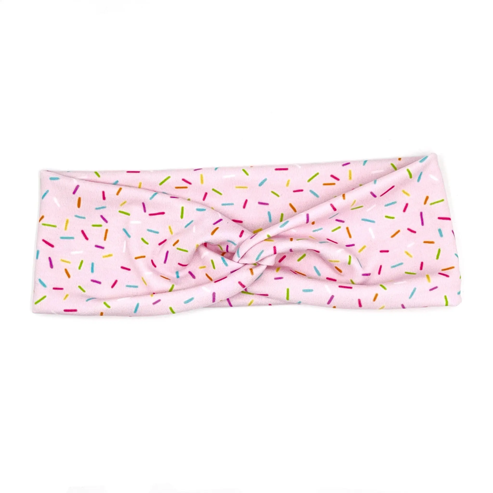 Funfetti Sprinkles Knotted Headband-Brushed Jersey Headband, Soft & Stretchy