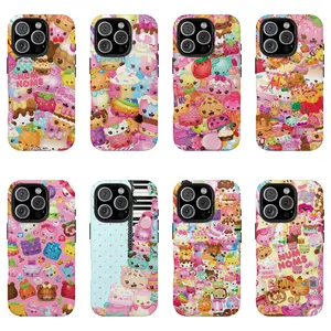 Colorful Cartoon Food Num Nom Phone Case Protection, Shockproof For IPhone 17-11, Pro Max, Pro Plus, and Samsung S26 25 24 23 Safety Case