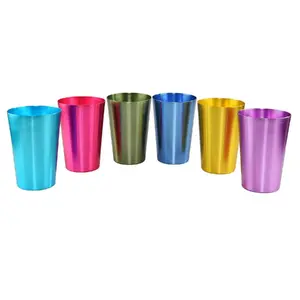 Jewel-Tone Aluminum Tumblers, Set Of 6