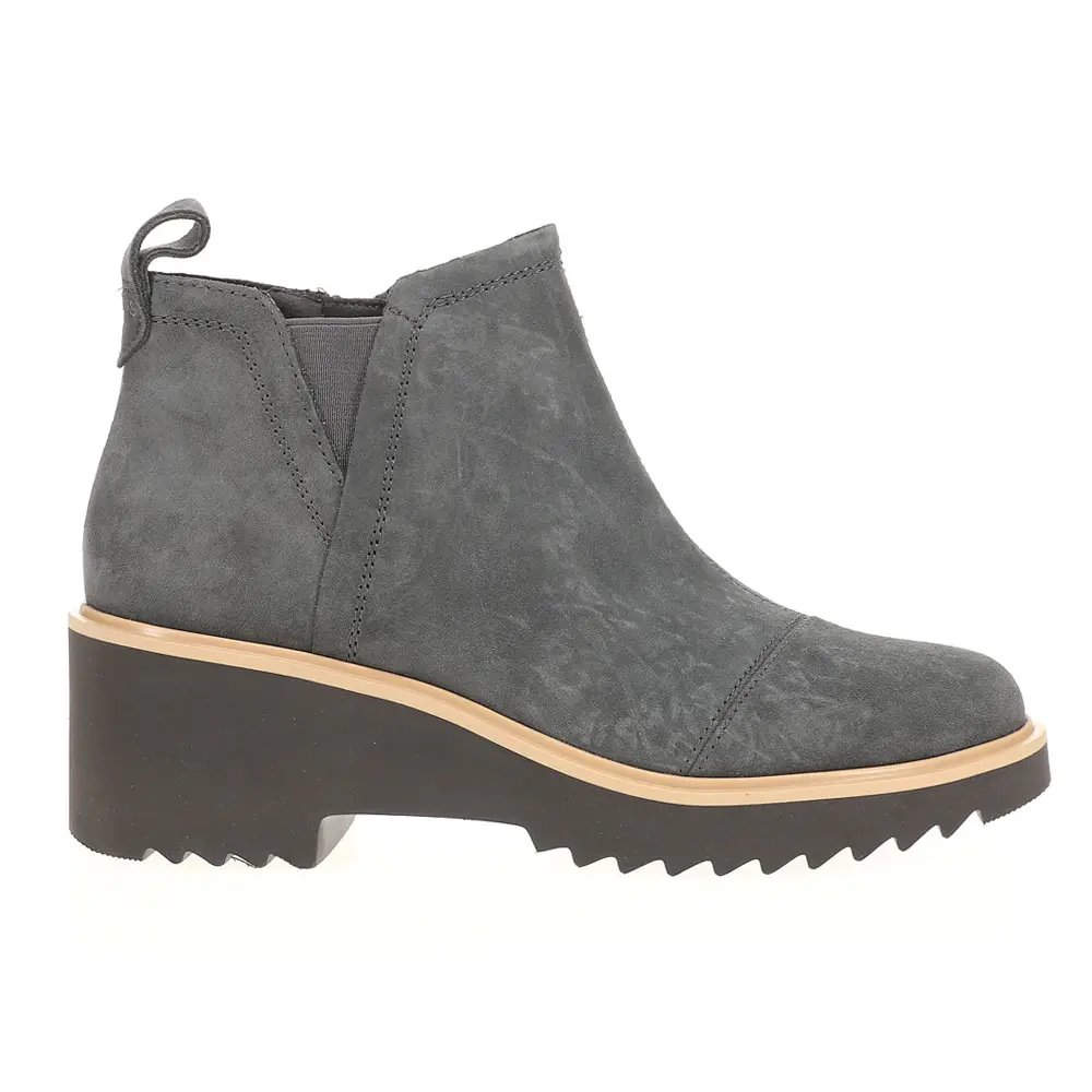 TOMS Womens Maude Zippered Casual Boots Ankle Mid Heel 2-3" - Grey TOMS Womens Maude Zippered Casual Boots Ankle Mid Heel 2-3" - Grey