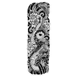 Long Lasting Waterproof Temporary Tattoo Sticker, Fake Tattoos, Snake Pattern Tattoo Sticker for Men & Women, Body Art Sticker for Adults