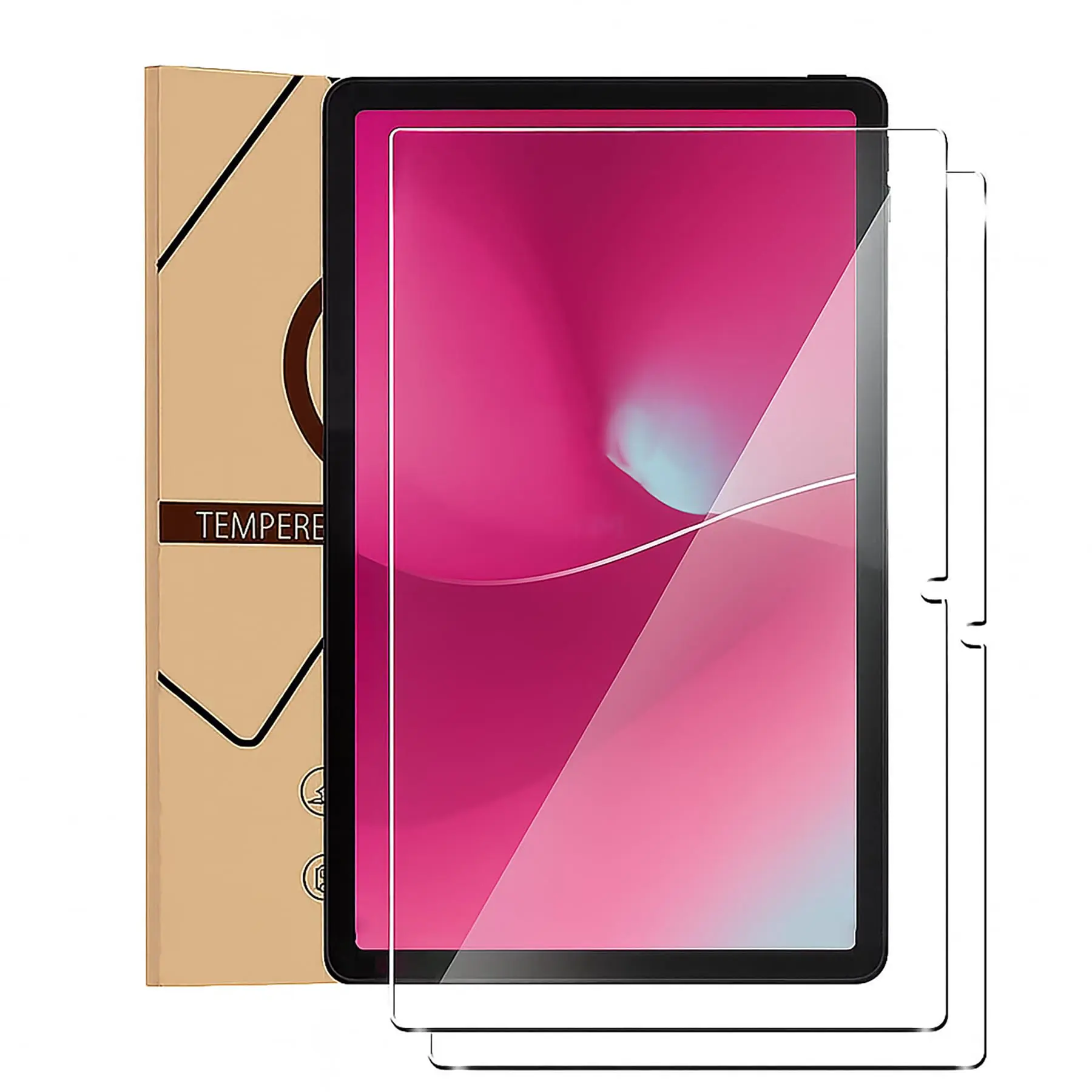 Doemoil [2 Pack Screen Protector for T-Mobile REVVL Tab 2 Tablet 10.1 Inch Tempered Glass Film, Screen Protector for T-Mobile REVVL Tab 2 5G 10.1" Tablet Anti-Scratch & Sensitive & 9H Hardness