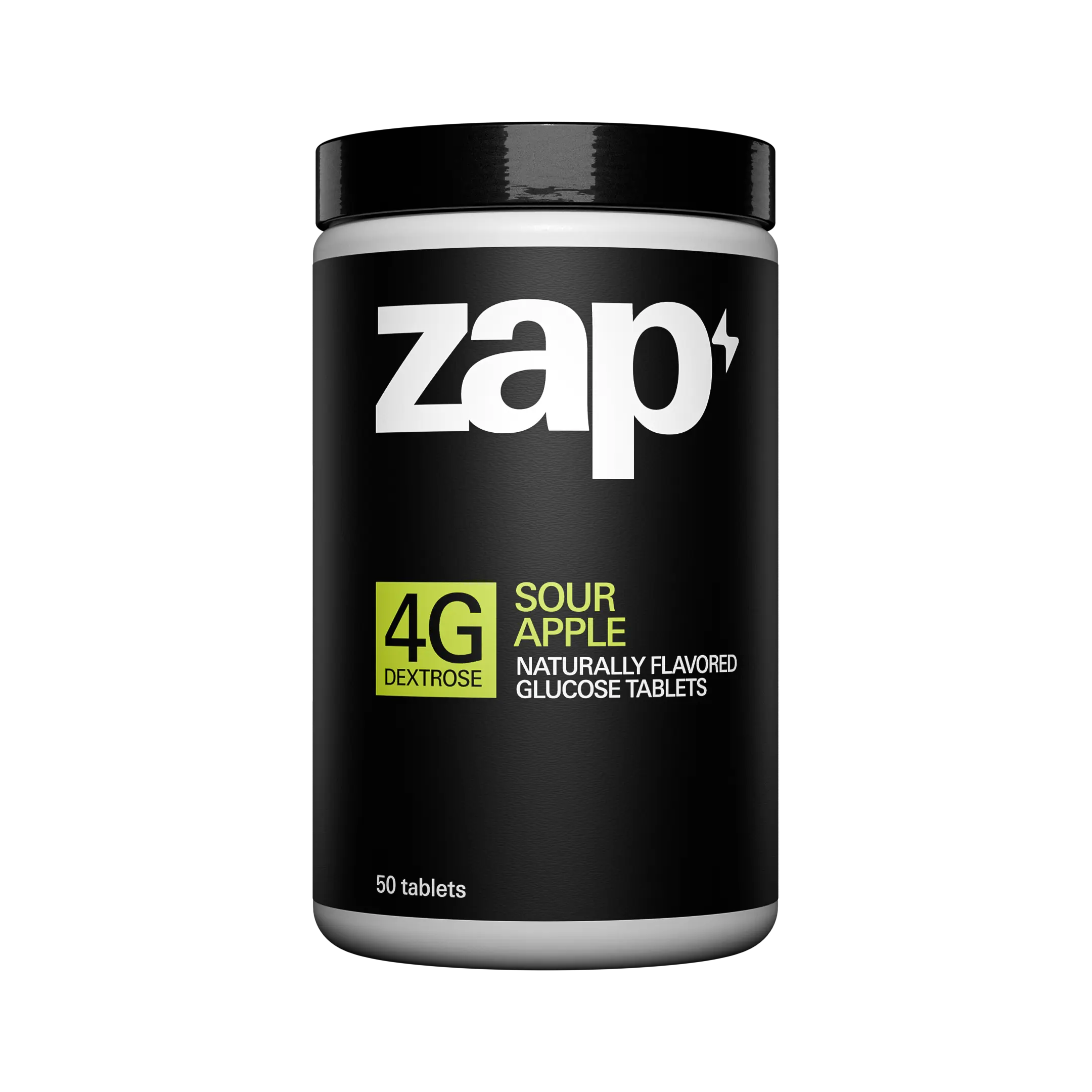 Zap Glucose Jar - 4g Dextrose Tablets, Sour Apple, Strawberry Kiwi or Golden Yuzu, No Chalk, No Artificial Dyes or Flavors, Gluten Free, 50 Tablets