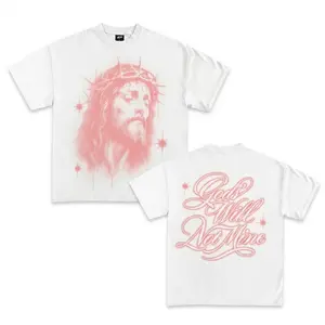 God's Will Not Mine Graphic T-Shirt, Crewneck Cotton Made In USA.