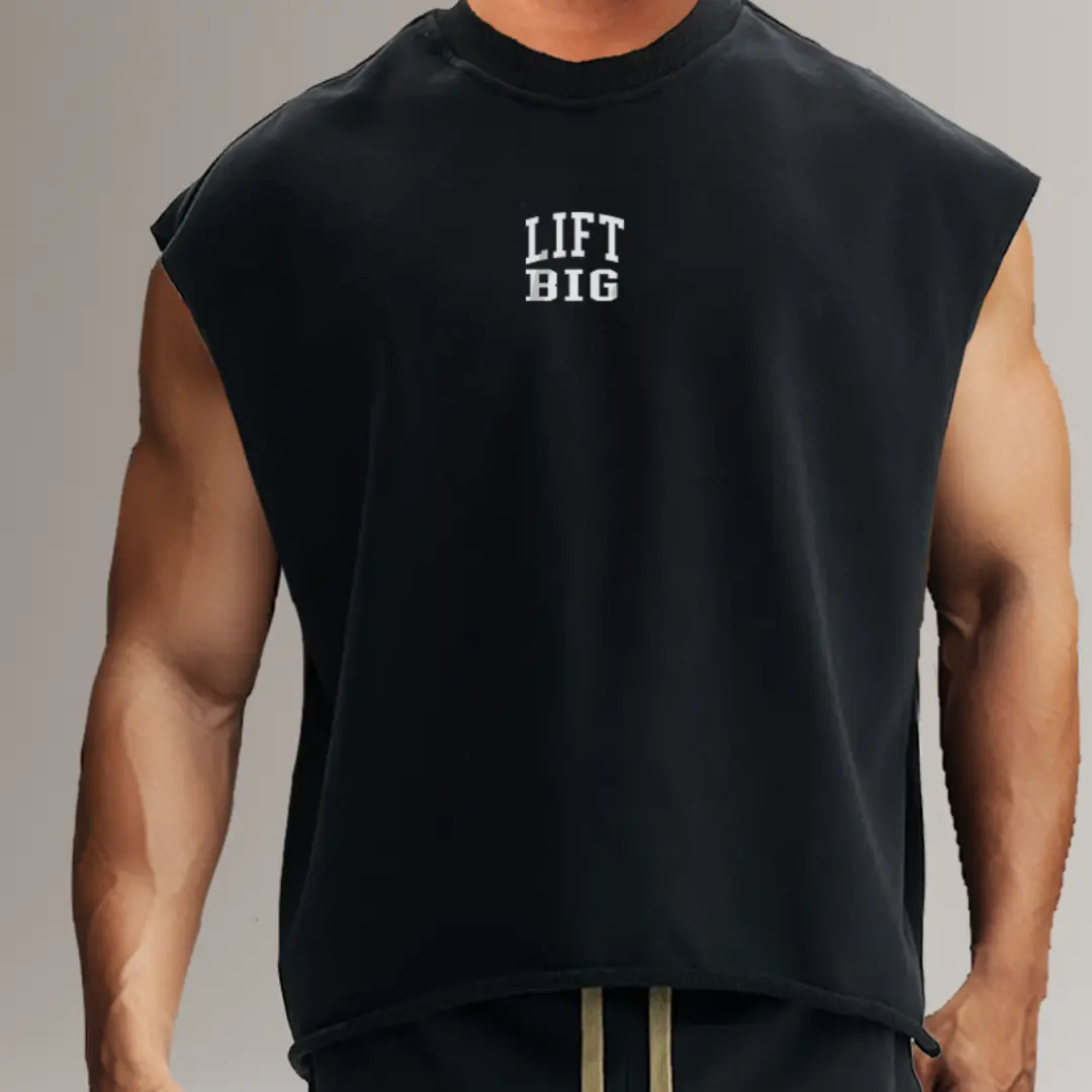 LIFT BIG "HEAVY WEIGHT" Cut Off Gym Shirt