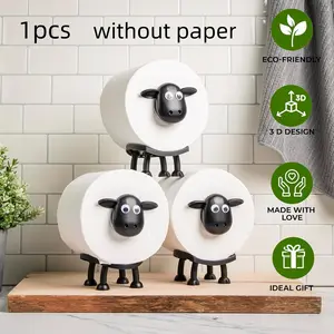 Funny Sheep-Shaped Paper Towel Holder, 2026 Home Essential, Bathroom Accessory, Bathroom Supplies, 3D Printed Toilet Roll Stand Kitchen Paper Towel Rack, Unique Sheep Shape, Made With Love