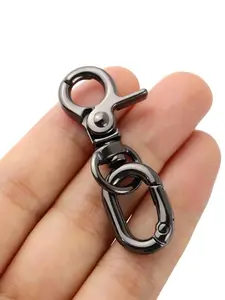 2pcs Double Opening Keychain Clip, Swivel Spring Snap Hooks for Lanyards Outdoor Keychain