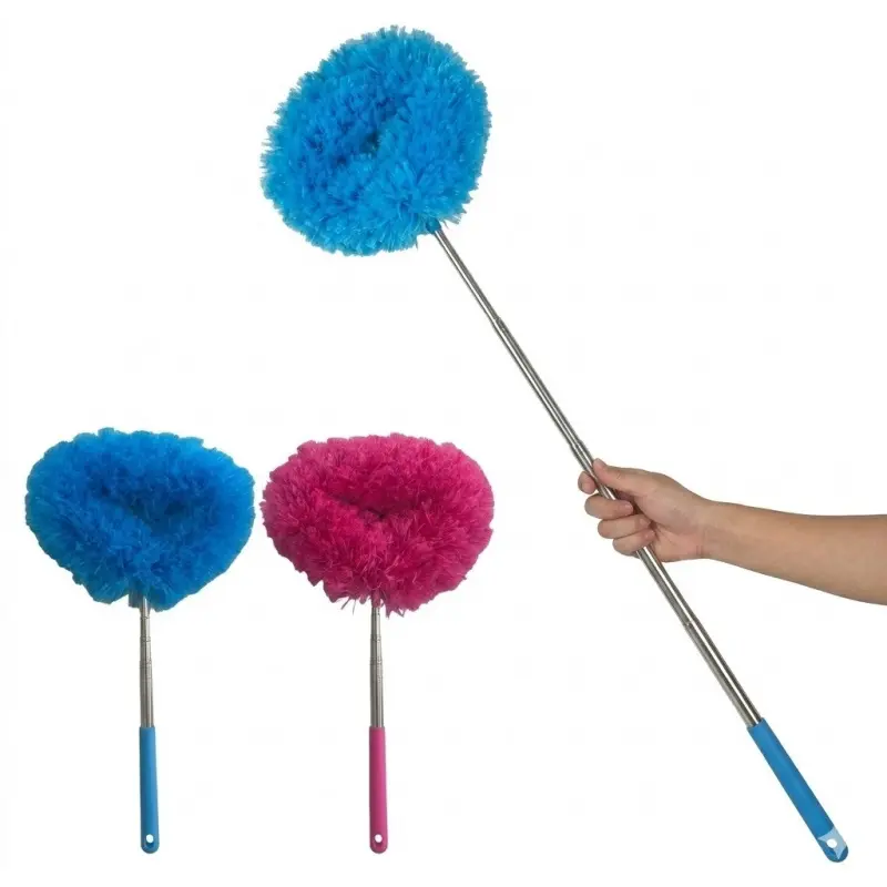 Extendable Metal Microfiber Duster, Reusable Long-Handle Cleaning Tool for Ceiling Fans, Blinds, High Places, 1PCS