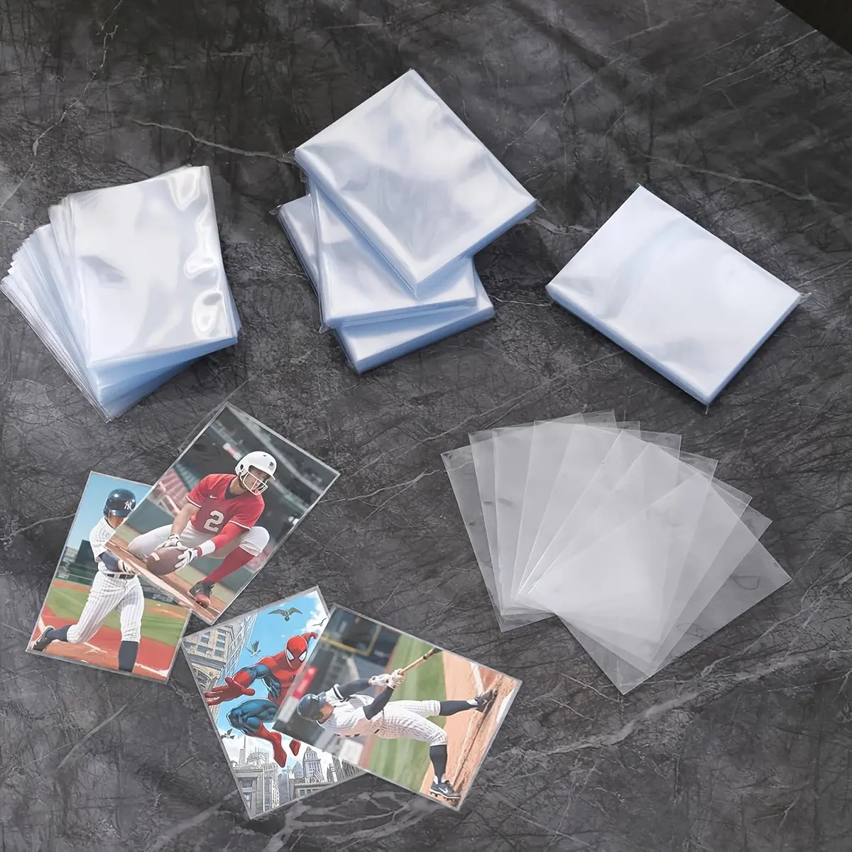 500Pcs Card Sleeves, 91x66mm Card Covers, Card Protective Film, Clear Card Protector for MTG Card, TCG 500Pcs Card Sleeves, 91x66mm Card Covers, Card Protective Film, Clear Card Protector for MTG Card, TCG