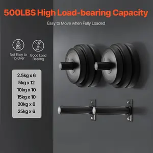 2-Inch Plate Holder (4-Pack) - Wall Mount Home Gym Rack