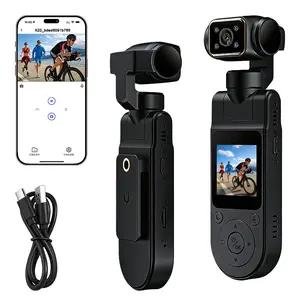 Handheld Vlog Camera 1080P-4K, WiFi Gyro Stabilized, Wearable Sports Camera, Outdoor Cycling Waterproof, USB Charging