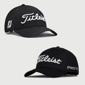 Titleist Men's Tour Performance Golf Hat | Premium Breathable Mesh Cap with UV 50+ Sun Protection, Lightweight Sports Cap - Black Available