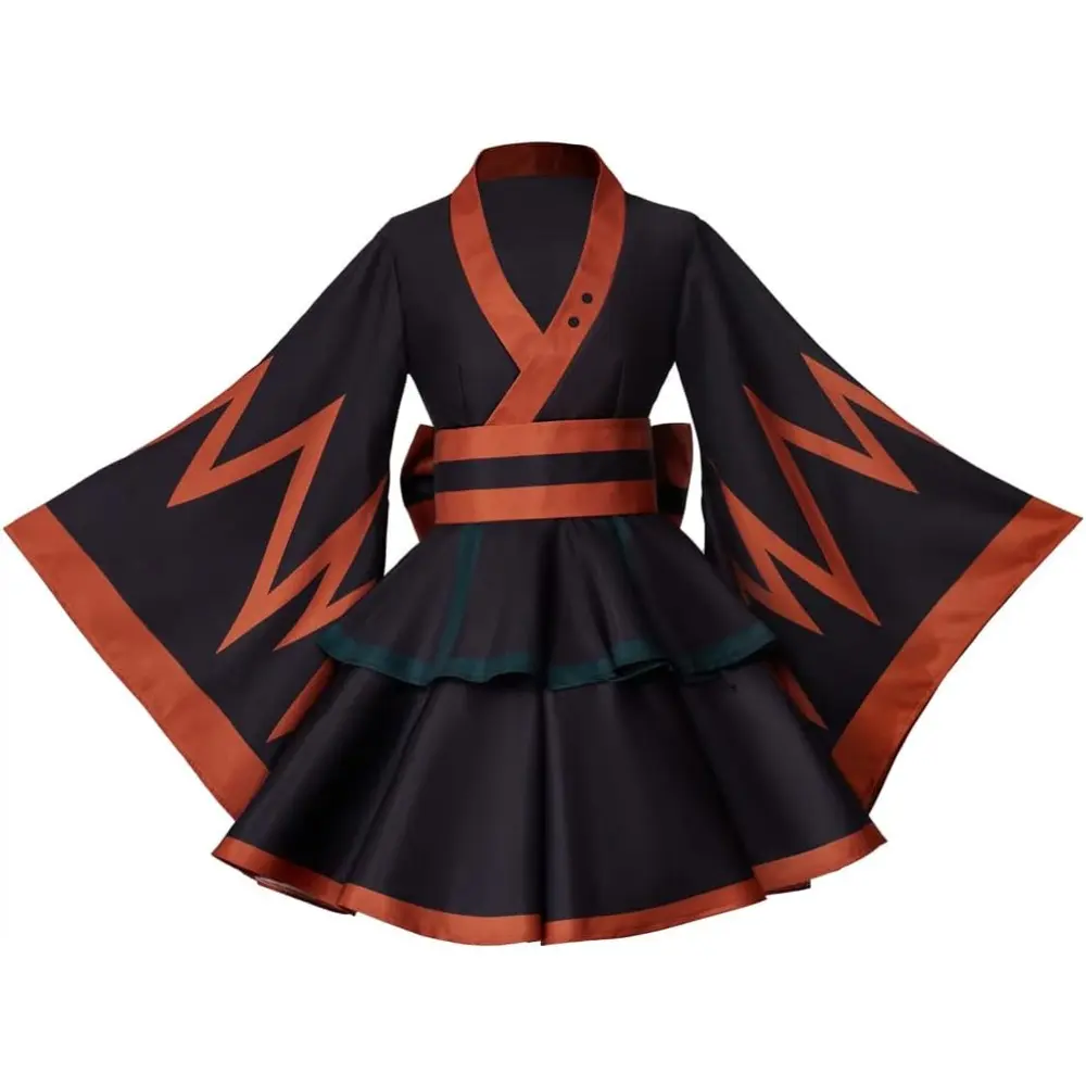 Anime Hero Dress Outfit Midoriya Izuku Costume Froppy Costume for Women Black