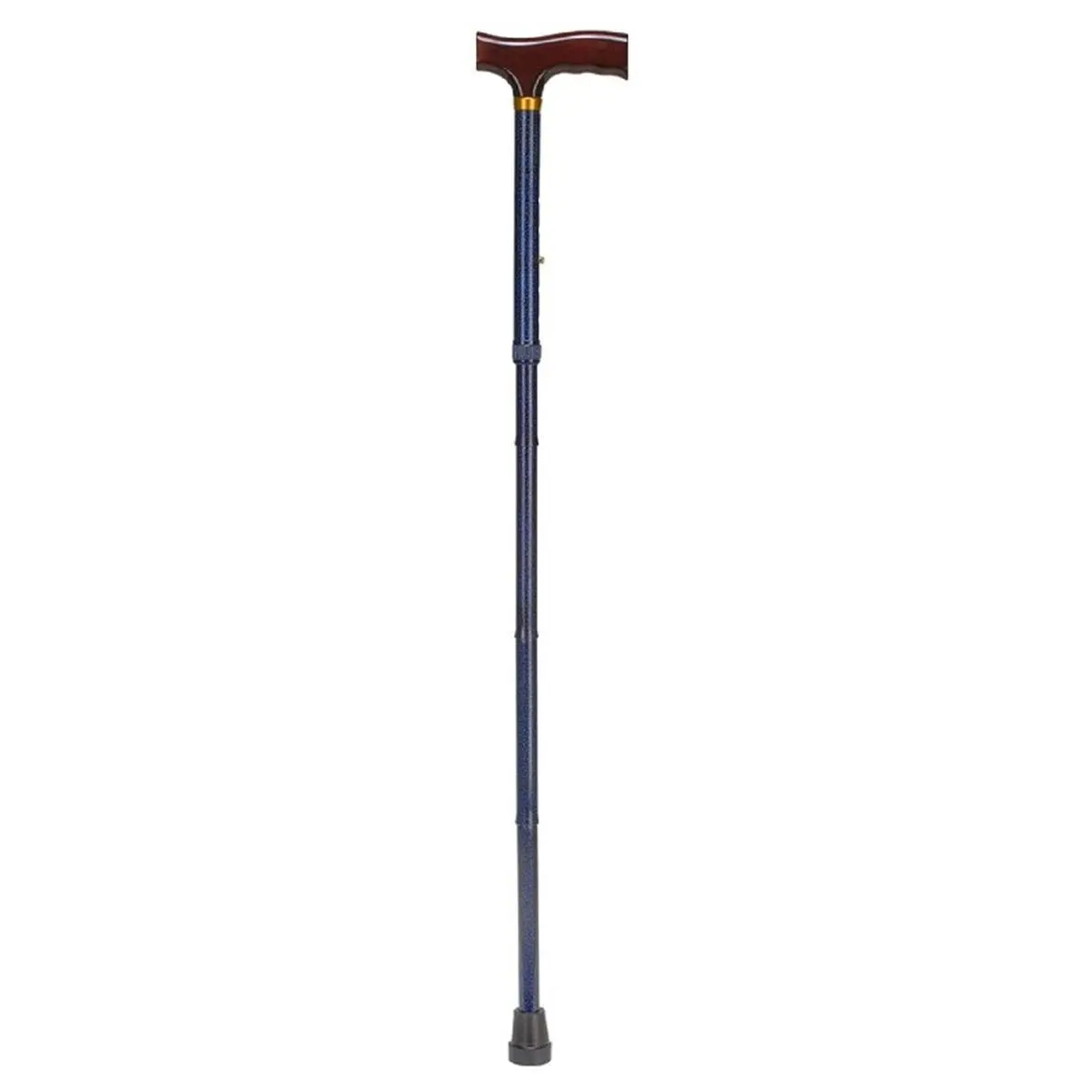 212 MAIN Designer Foldable Cane for Small Animals - Derby Wood Handle, Blue Ice, Adjustable, Aluminum Frame, Slip-Proof Tip, Small Animal Health Supply Equipment