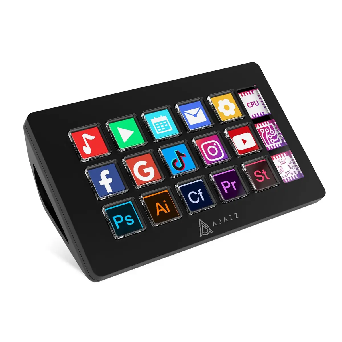 AKP153 Stream Controller,15 Macro Keys,Trigger Actions in Apps&Software Like OBS,YouTube,Custom Console for Photo&Video Editing,Live Streaming,PC/Mac macro key boyfriend gift