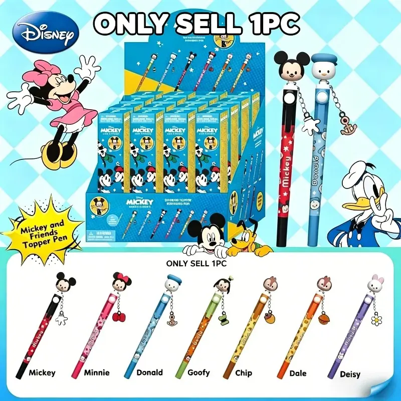 Disney Mickey Officially Licensed Character Ballpoint Pen, Smooth Writing Gel Pen, Rollerball Pen, No-Smudge Note-Taking, 1pc, Smooth Writing Pens