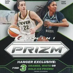 Panini 2024 WNBA Prizm Hanger Exclusive Orange White or Gold Ice Prizms per Box on Average