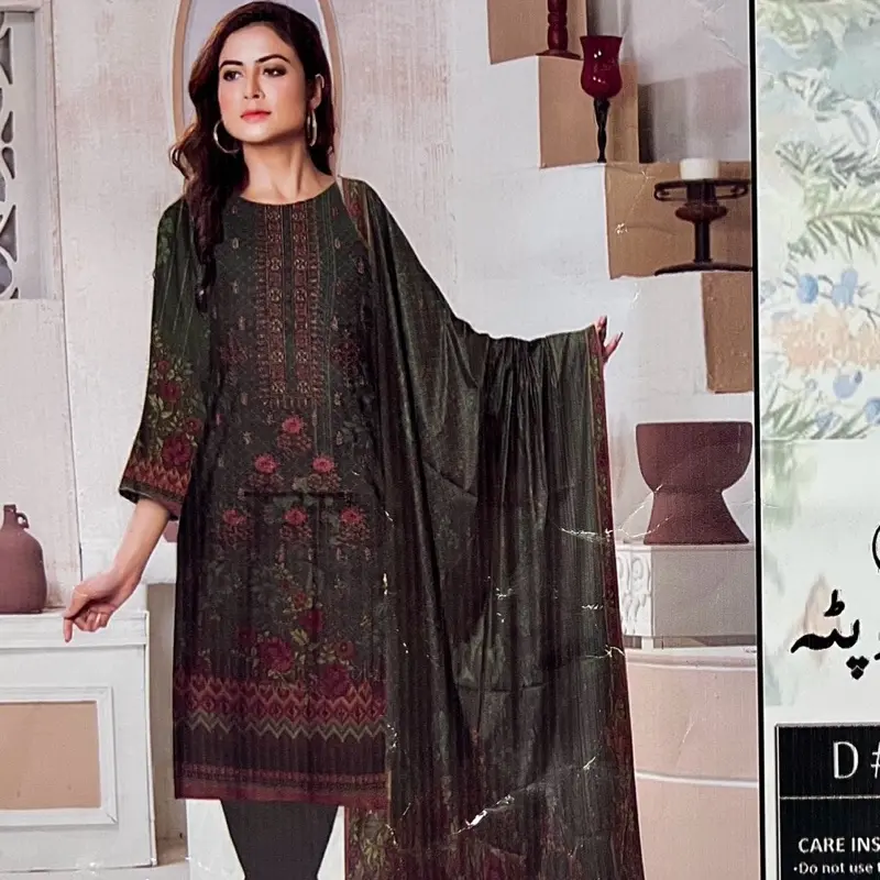 Hajra Emaan Three Pieces Dress , this winter collection dress come with different colours