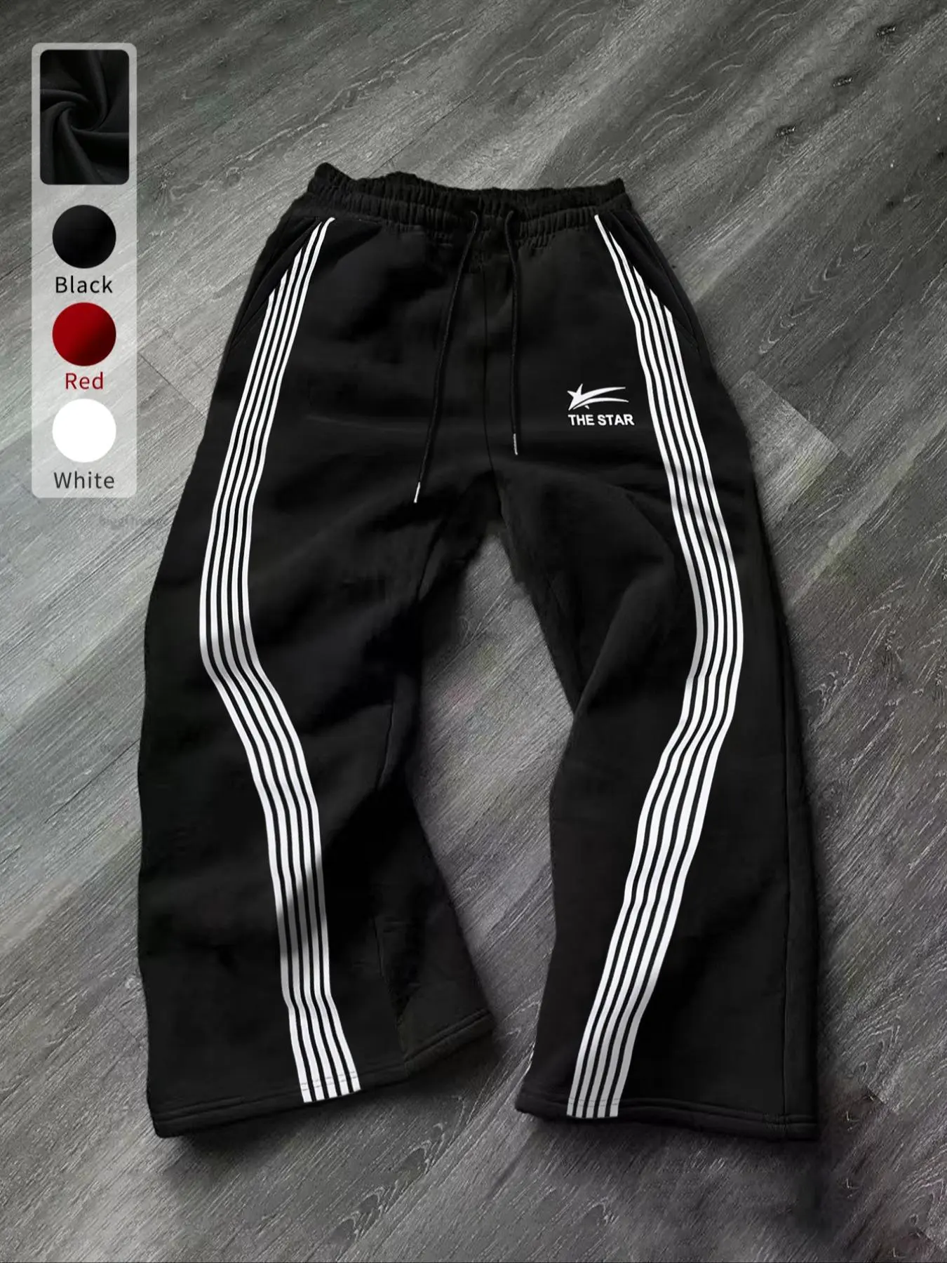 Men's Star Print Drawstring Waist Athleisure Style Sweatpants, Casual Comfy Regular Fit Jogger Pants for Daily Wear, Men's Trousers for All Seasons, Sports Pants Sportswear, Sports Bottoms