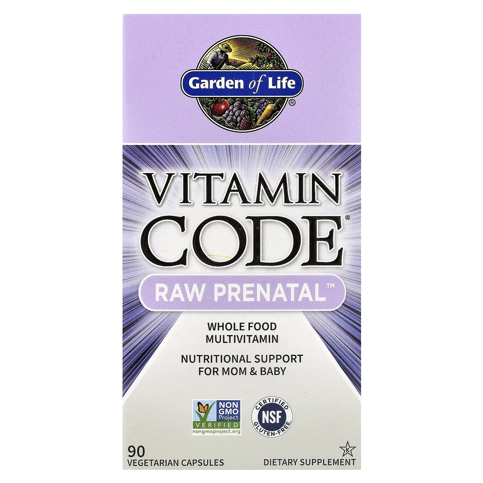 Garden of Life Vitamin Code®, RAW Prenatal™, 90 Vegetarian Capsules | HSA/FSA Eligible