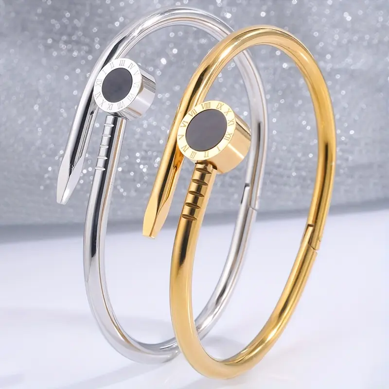 Multi-functional, high-quality, stainless steel, Roman numerals, nail number, suitable for both men and women, suitable for daily wear. teen girl gift
