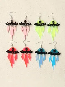 Cute Ufo Alien Design Dangle Earrings, Fashionable Acrylic Jewelry for Women & Girls, Trendy All-match & Exquisite Jewelry for Birthday Gift