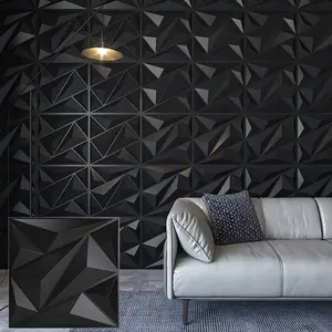 Aadesh 3D Wall Panel (Lightweight, Includes Roll of Mounting Tape), Interior Wall Decor, Geometric Texture Pattern for Living Room, Lobby, Bedroom, Hotel, Office, Game Room, TV Backdrop, 11.8 x 11.8 inches (Approx. 30 x 30 cm), White/Black/Pink/Gray