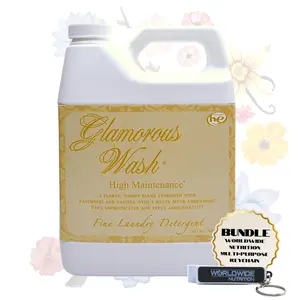 Worldwide Nutrition Bundle: Tyler Glamorous Wash Diva Laundry Liquid Detergent - Hand and Machine Washable Diva Laundry Detergent - 112g (4 Oz) Diva Detergent and Multi-Purpose Key Chain