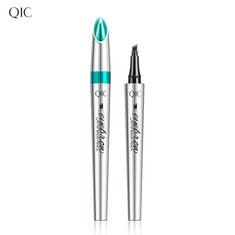 【QIC】 Waterproof Micro Liquid Soft brown micro-fork filling Eye refy brow cover Pen -   24 hour  Long-Lasting, hairlike Smudge-Proof Eyebrow tip Tool formula for Creating Natural Hair-Like Thin Strokes, Summer woman Eye color choice Makeup Essential