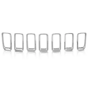Front Grille Molding Trim Insert Bezel Fit For 11-17 Jeep Compass Silver