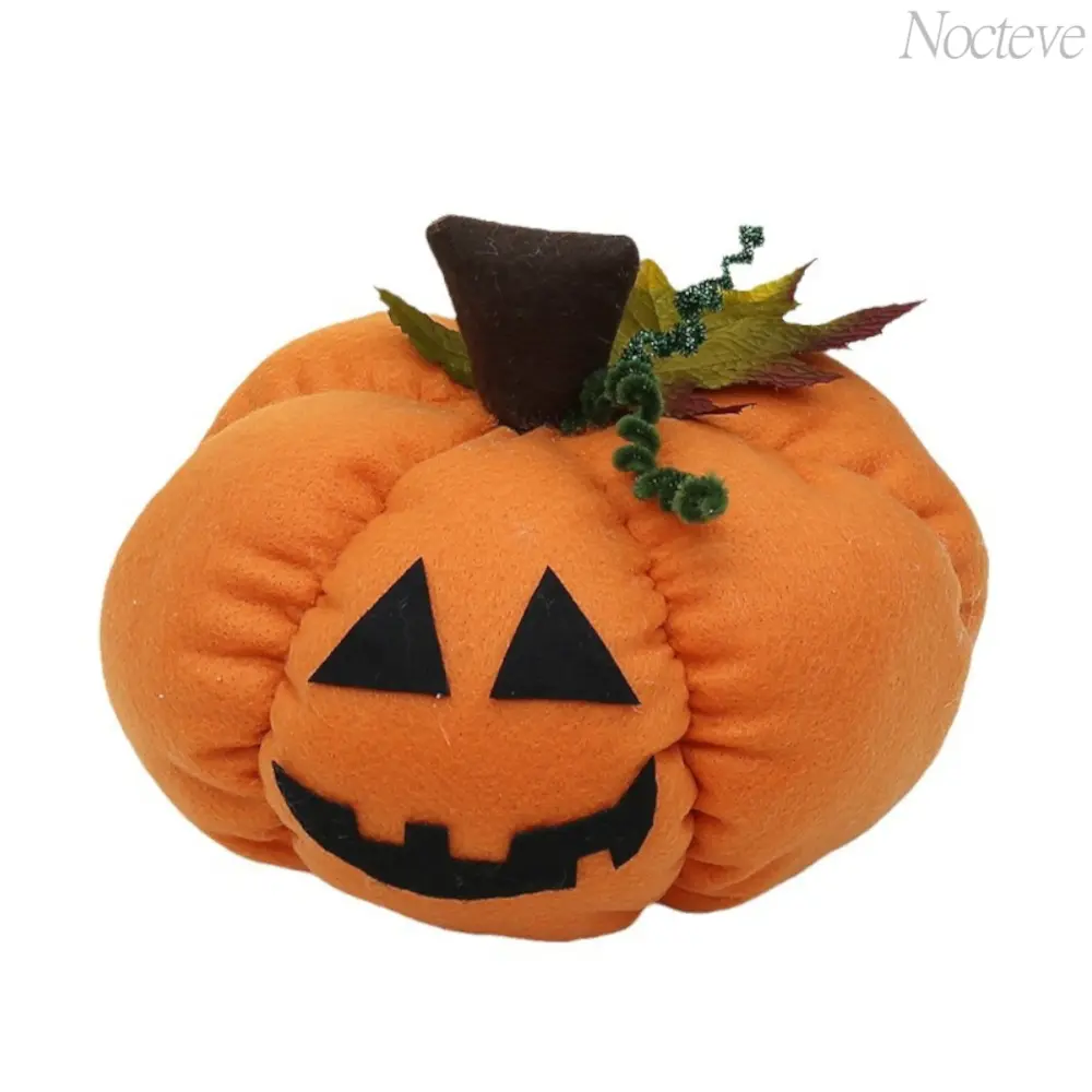 Large Halloween Pumpkin Decoration with Spooky Face, Soft Fabric Jack O Lantern Decor, Indoor Outdoor Party Prop for Haunted House, Bar, Porch, Yard and Home Display, Festive Fall Holiday Decoration for Halloween Celebrations