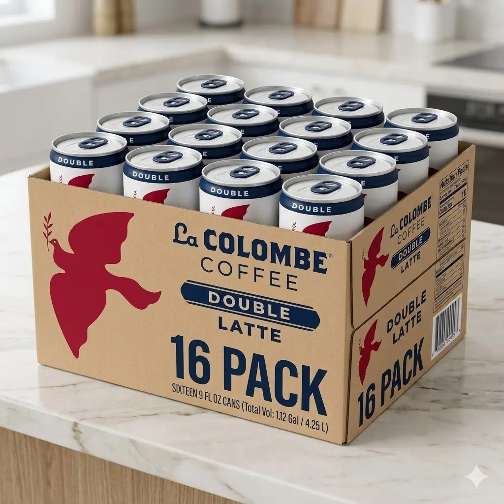 La Colombe Canned Drink Lattes - Bold Coffee, Caffeine Booster, Double Shot Draft Latte with Cold-Pressed Espresso, Frothed Milk, 9 fl oz Ready-to-Drink Grab-and-Go Beverages, Bold Coffee Lattes