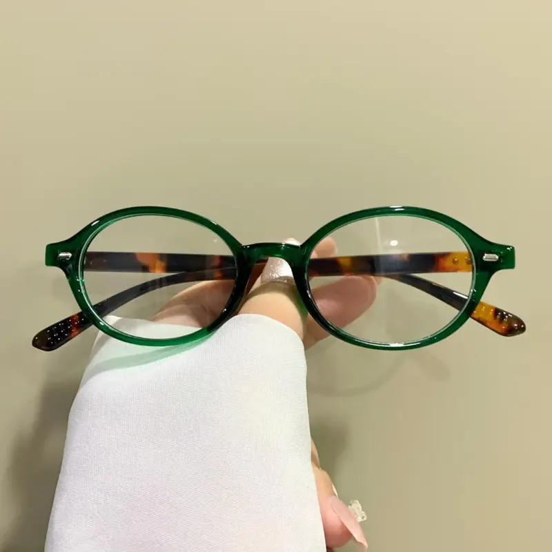 Vintage Oval Frame Eyeglasses, Trendy Casual Eyeglasses, Retro Anti-blue Light Eyeglasses for Women & Men, Eyeglasses for Work, Classic Glasses, Stylish Eyewear