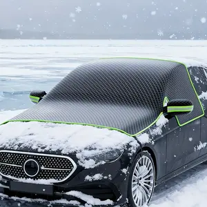 Portable car snow shield, Windshield cover, easy to install and store, car-mounted snow cover, magnetically attached for protection against strong winds, fully covers the vehicle, protects against snow and freezing, suitable for all seasons