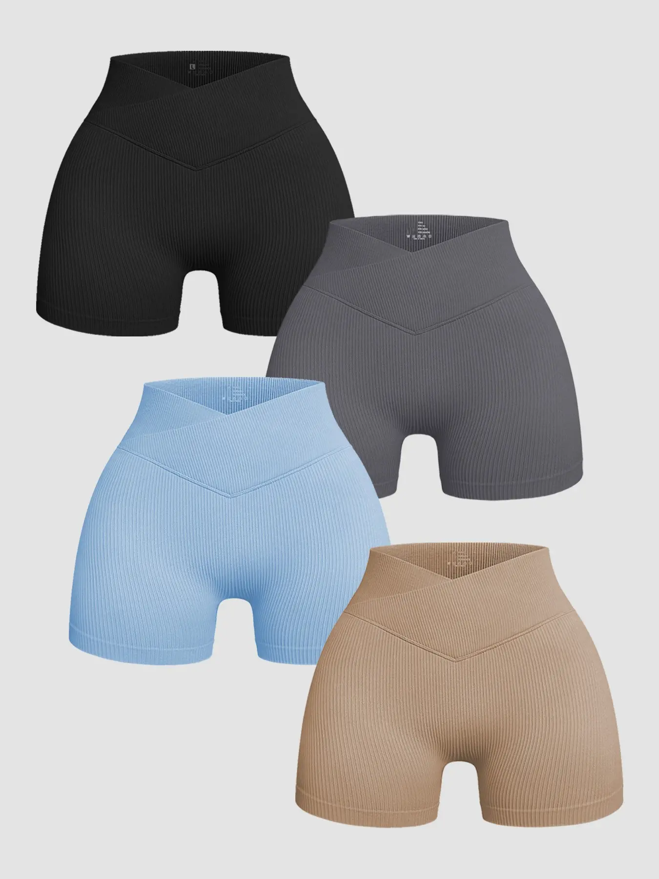 Women's V-Back Seamless Cycling Shorts, Biker Shorts, Athletic Shorts, Activewear Bottoms, Sportswear, Workout Clothes Women, High-Elastic Fabric, Waist Cinch Design, Comfortable & Stylish, Ideal for Sports & Daily Wear