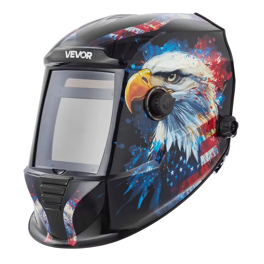 【DealsForYouDays】VEVOR Welding Helmet Auto Darkening, 3.66x 1.69 True Color Welding Hood, Solar - Powered Welder Mask 2 Arc Sensors, Shade 4/9 - 13 for TIG MIG ARC Weld Grinding - CRIUS Series (Yellow Flame Pattern)VEVOR Super Brand Day